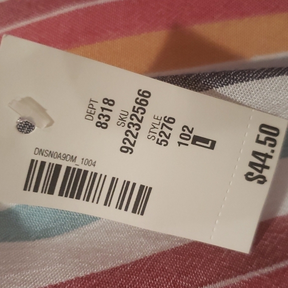 AEROPOSTALE Striped Faux Button Down Striped Top Nwt - Picture 4 of 8